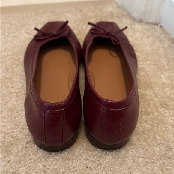 Frances Valentine Lisón Burgundy Leather Ballet Flats - Picture 3 of 6